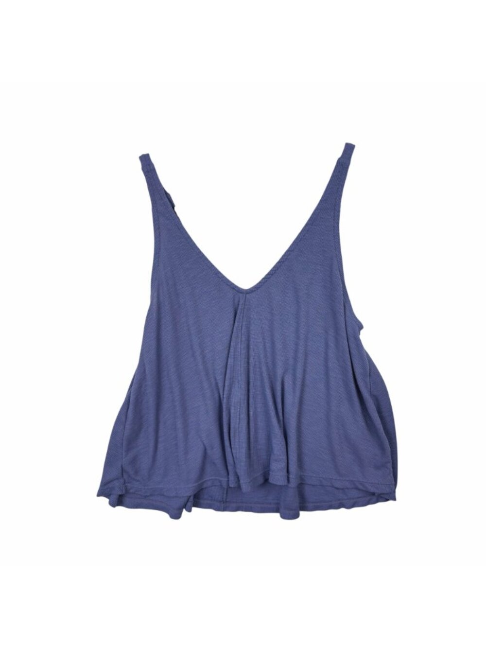 ✨3/$30 Free People XS  Intimately Blue Ribbed V-Neck Cami Top - Picture 3 of 3